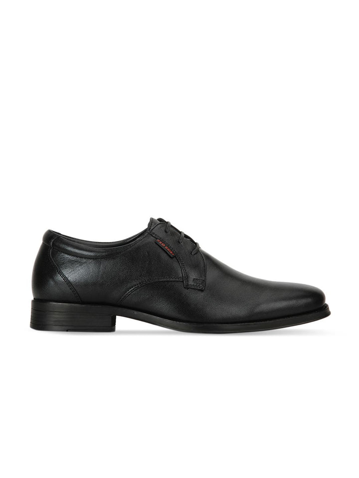 Red Chief Men Black Solid Leather Formal Derbys