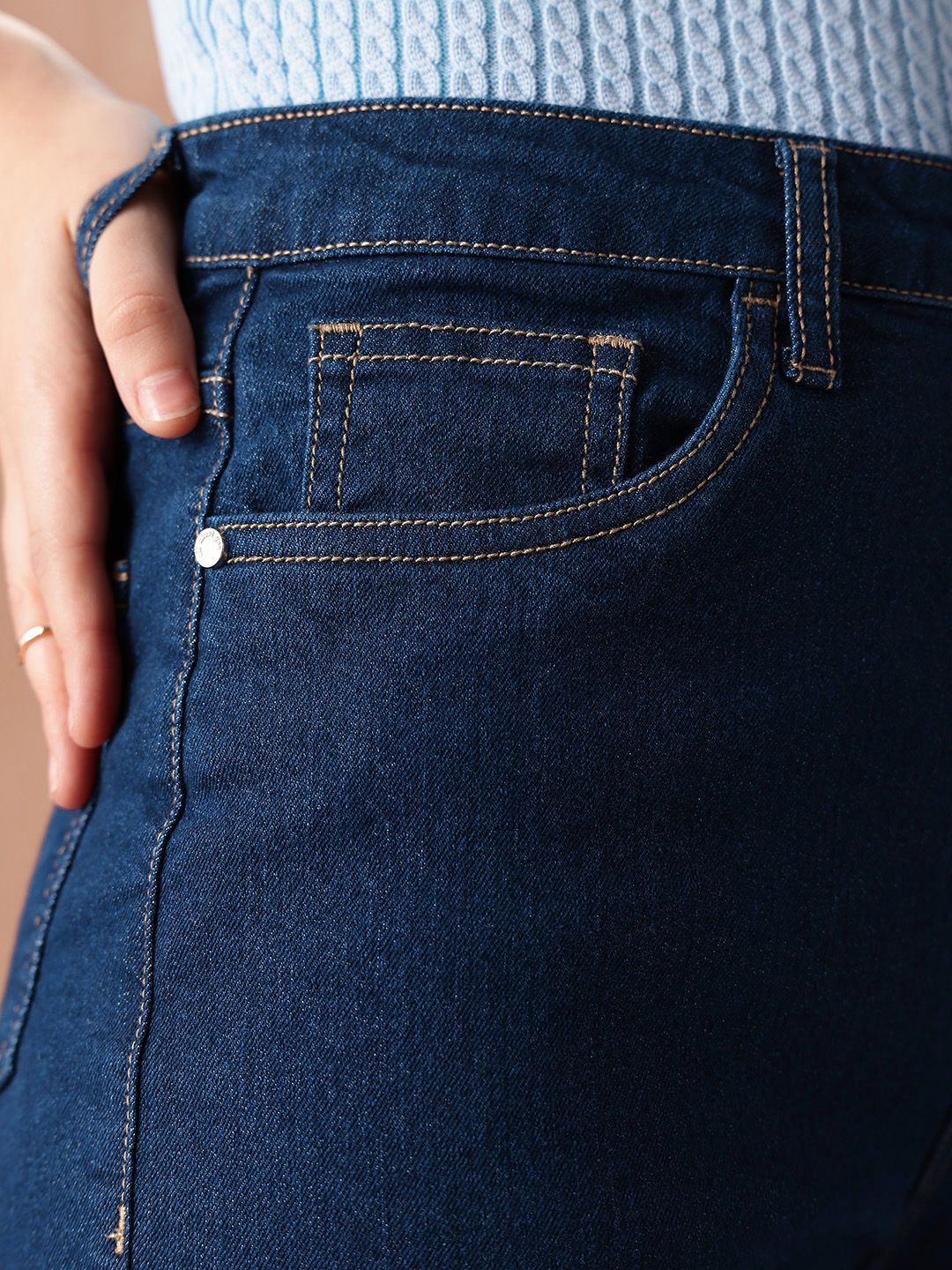 all about you Women Straight Fit High-Rise Stretchable Jeans