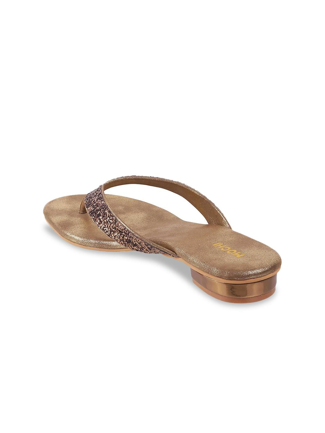 Mochi Women Gold-Toned Embellished Open Toe heels
