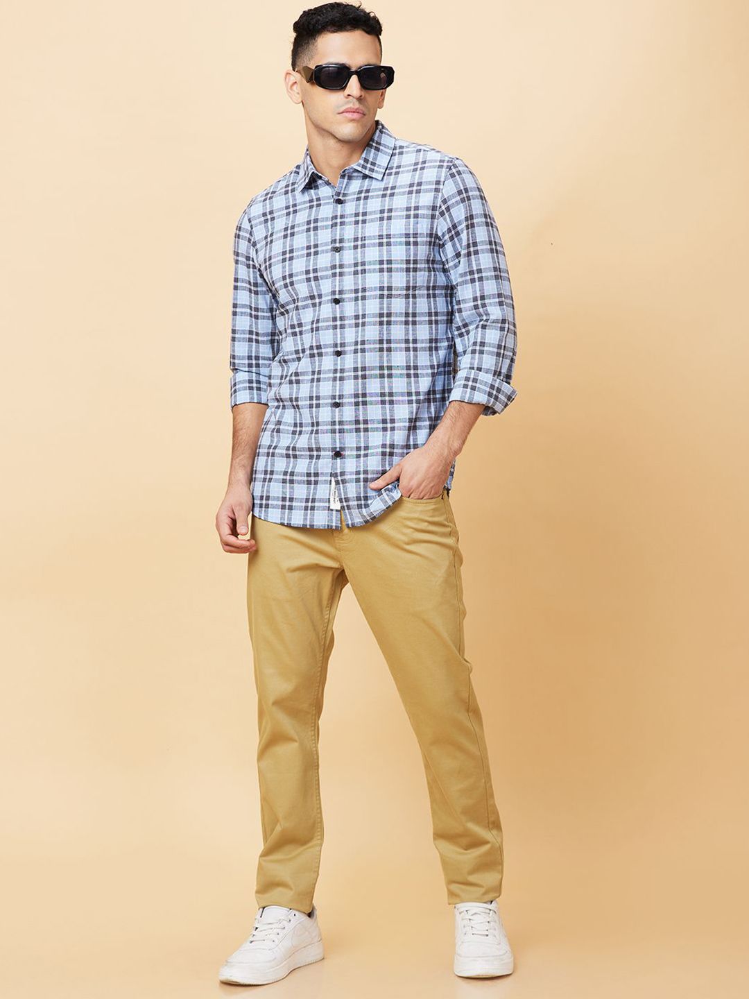 Being Human Men Slim Fit Tartan Checks Opaque Checked Casual Shirt