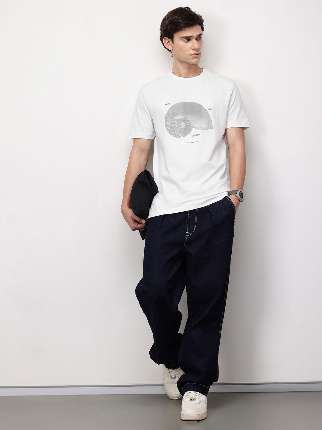 ether Men Grower Graphic Printed Comfort Fit T-shirt
