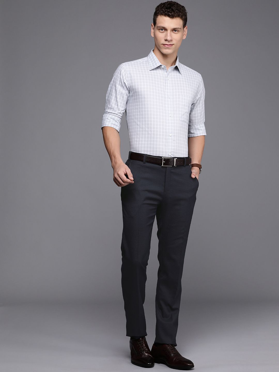 Raymond Men Mid-Rise Slim Fit Formal Trousers