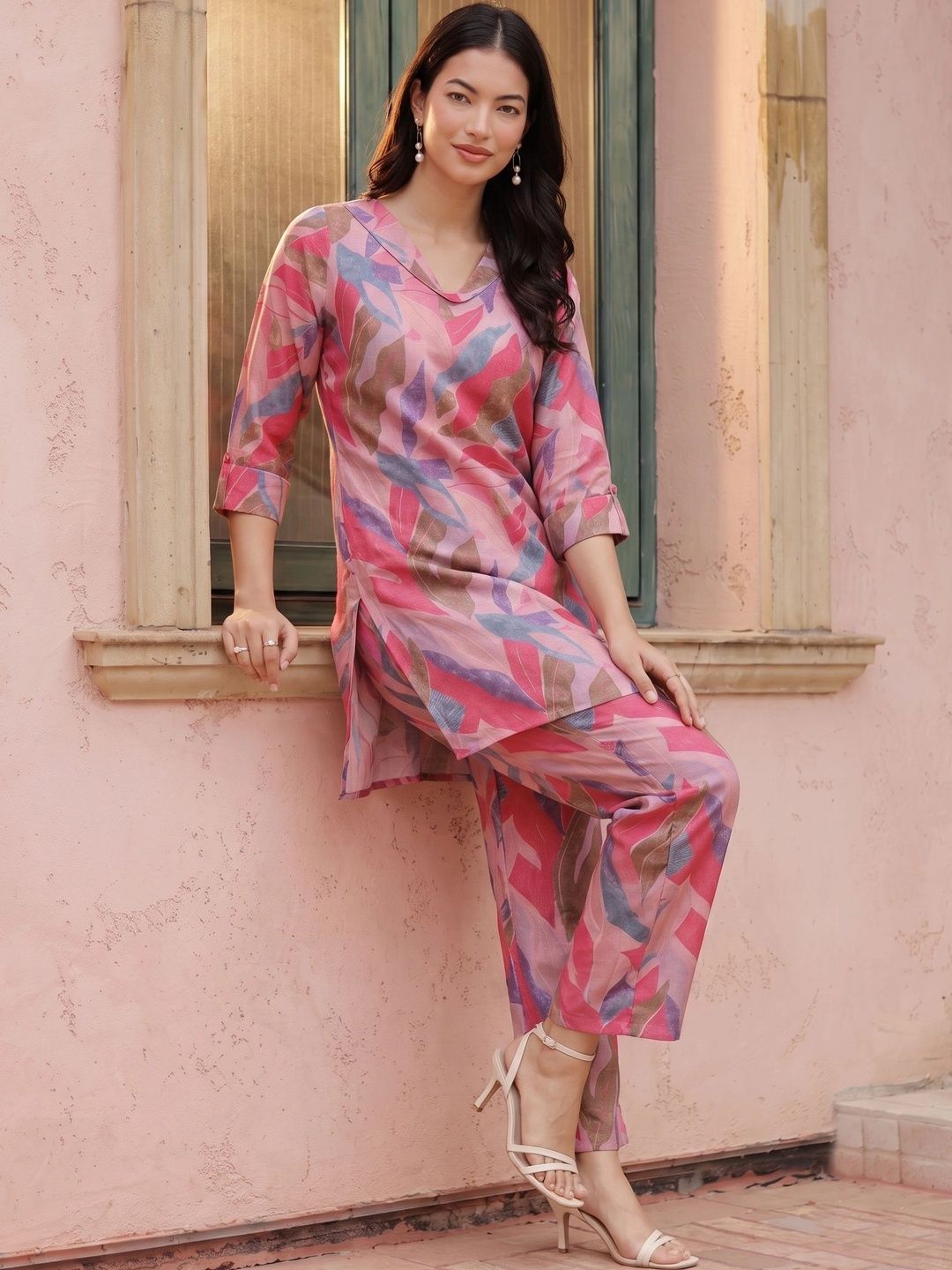 Twelve South Cotton Printed Top with Trousers