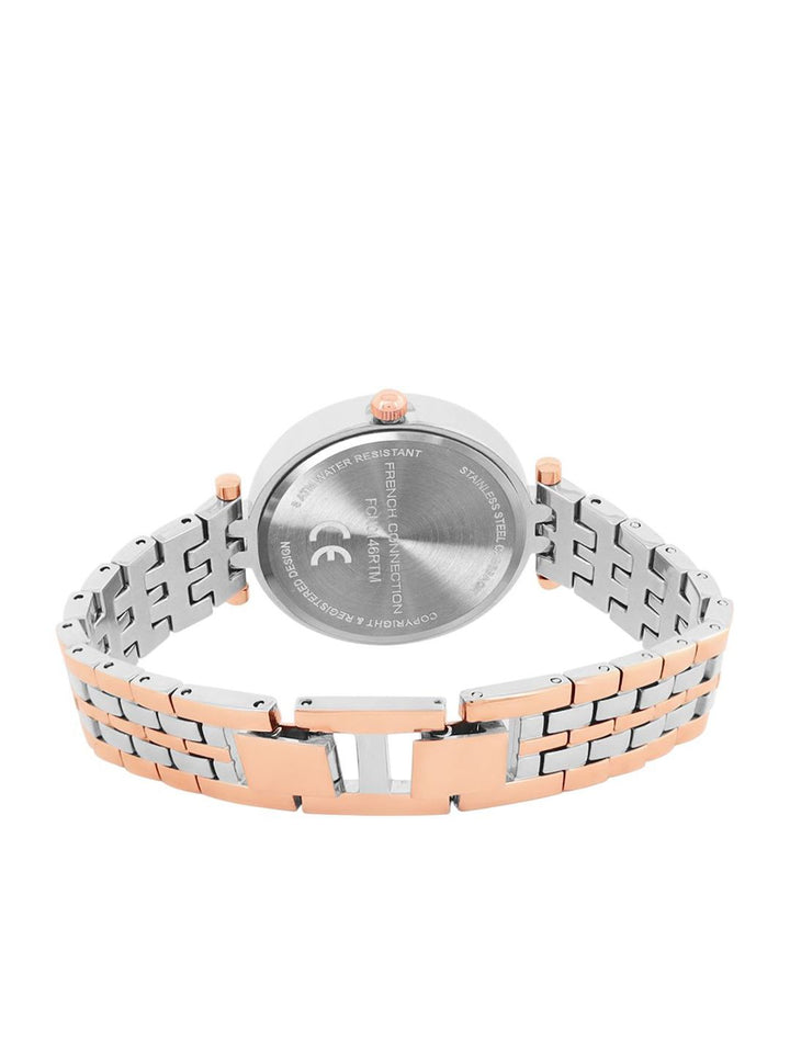 French Connection Women Round Dial & Stainless Steel Straps Analogue Watch FCN0146RTM
