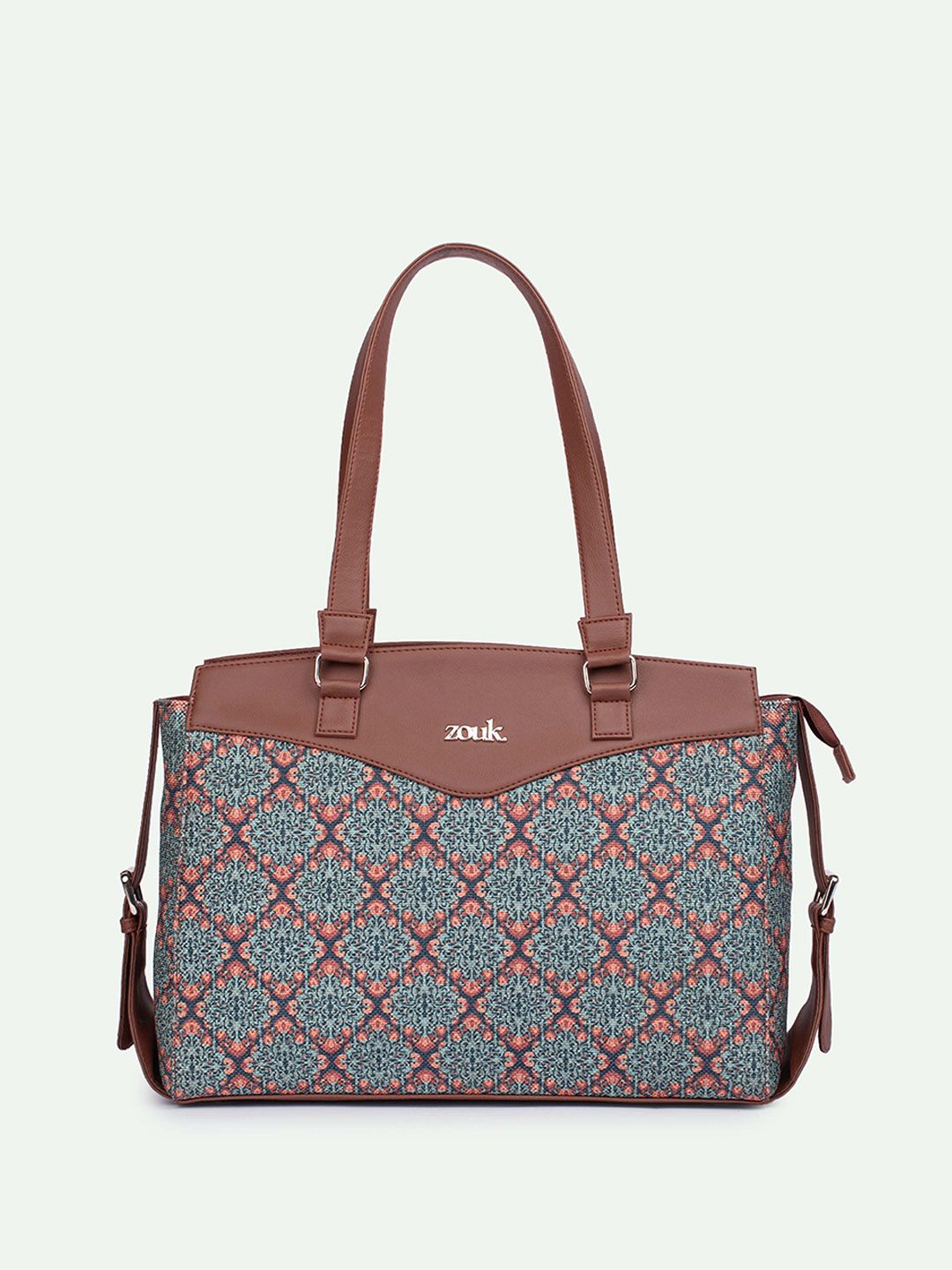 ZOUK Kolkata Nouveau Ethnic Motifs Printed Shopper Handheld Bag