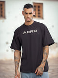 ADRO Graphic Printed Drop-Shoulder Sleeves Cotton Oversized T-shirt