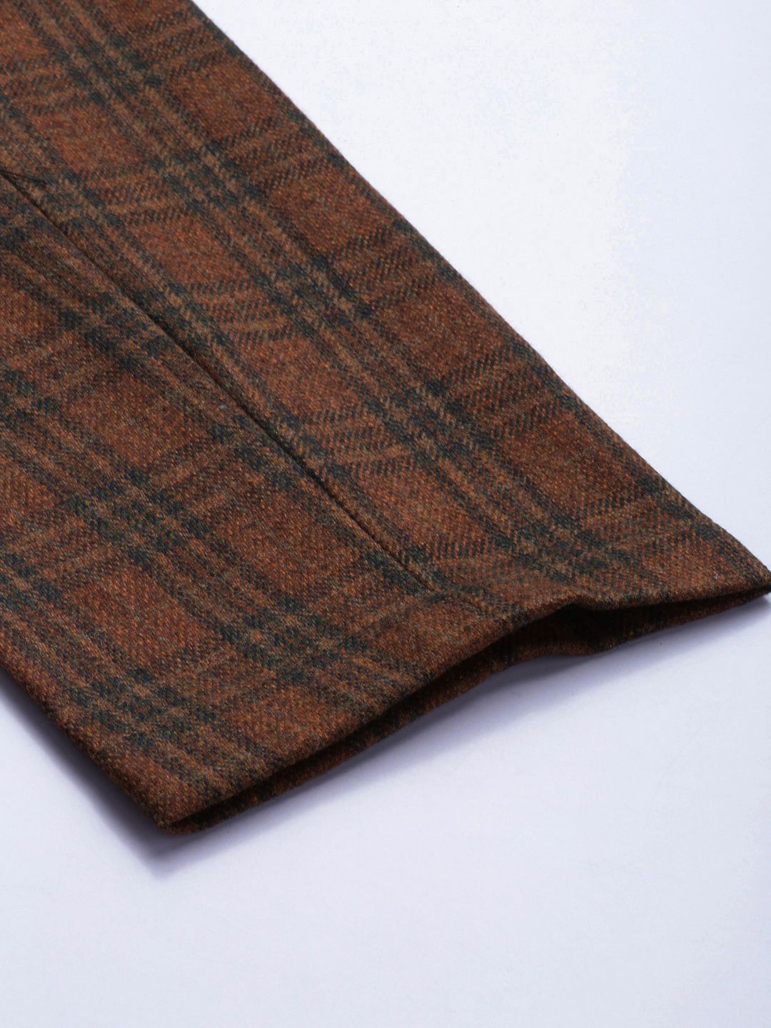 Mr Bowerbird Men Checked Tailored Pleated Trousers