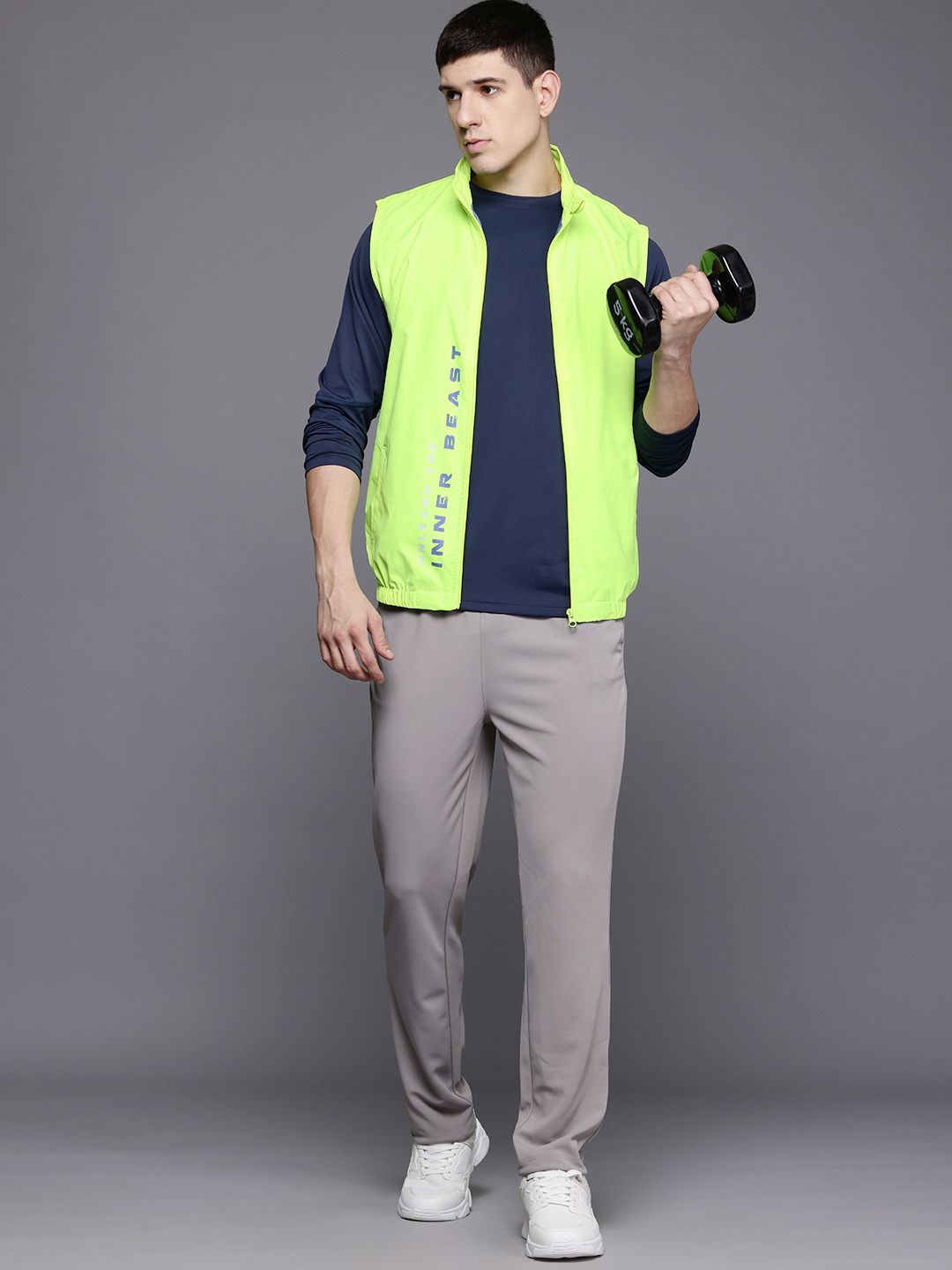 HRX by Hrithik Roshan Rapid-Dry Reflective Strip Training Tailored Jacket