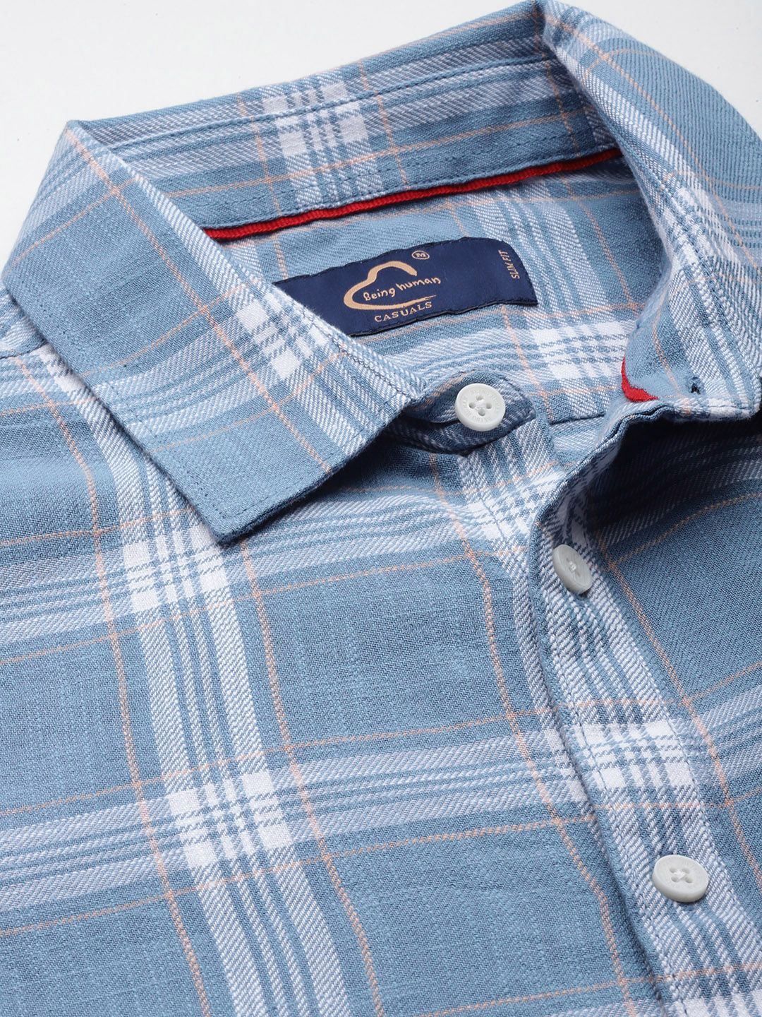 Being Human Classic Slim Fit Tartan Checked Casual Shirt