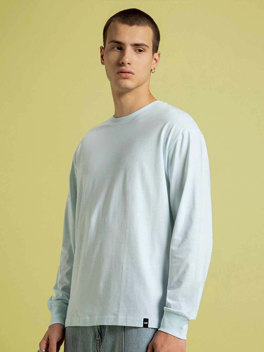 Bewakoof Drop-Shoulder Sleeves Oversized Cotton T-shirt