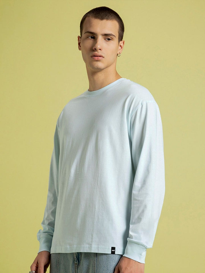 Bewakoof Drop-Shoulder Sleeves Oversized Cotton T-shirt