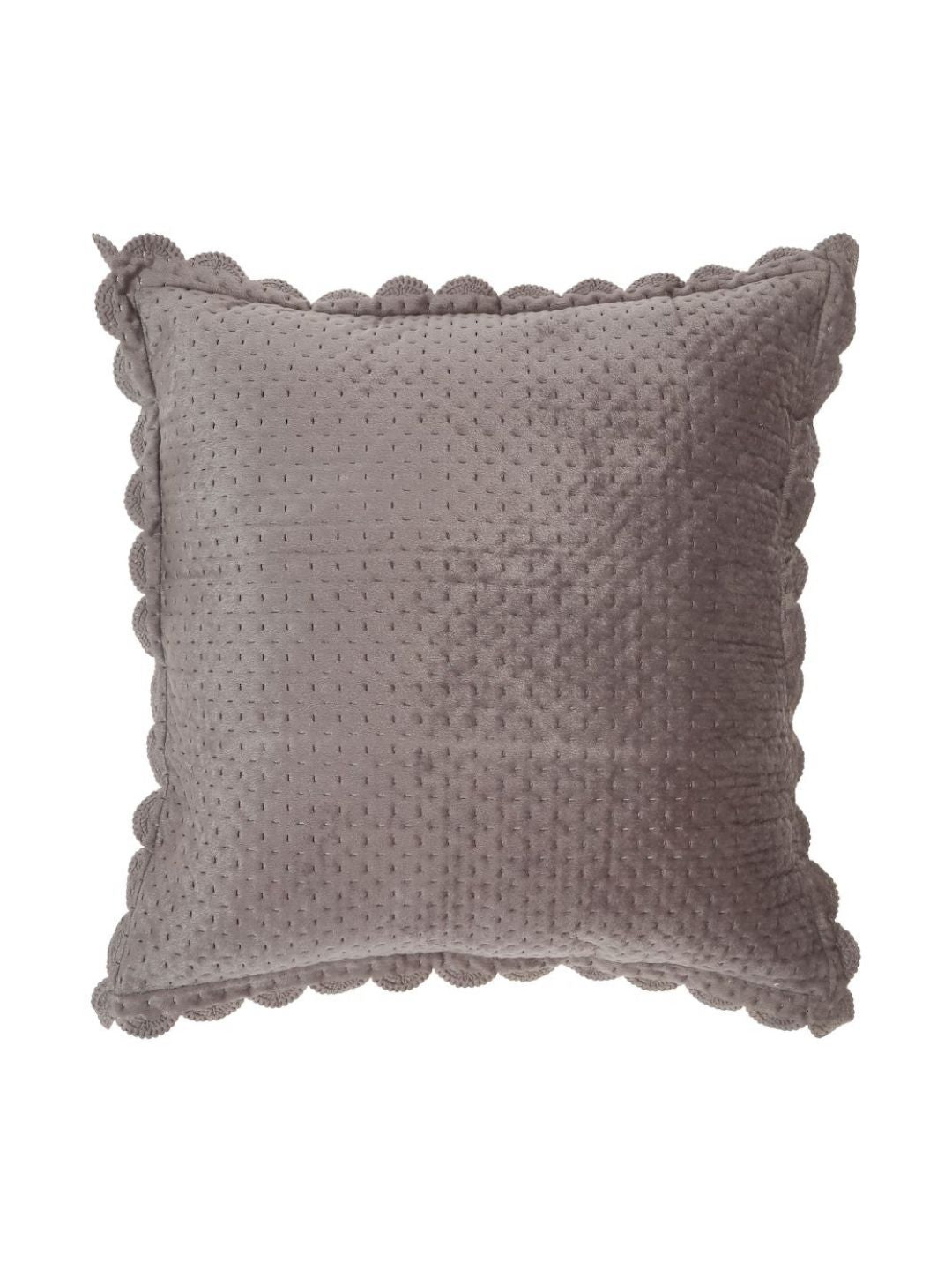 HOSTA HOMES Grey Set of 2 Velvet Square Cushion Covers