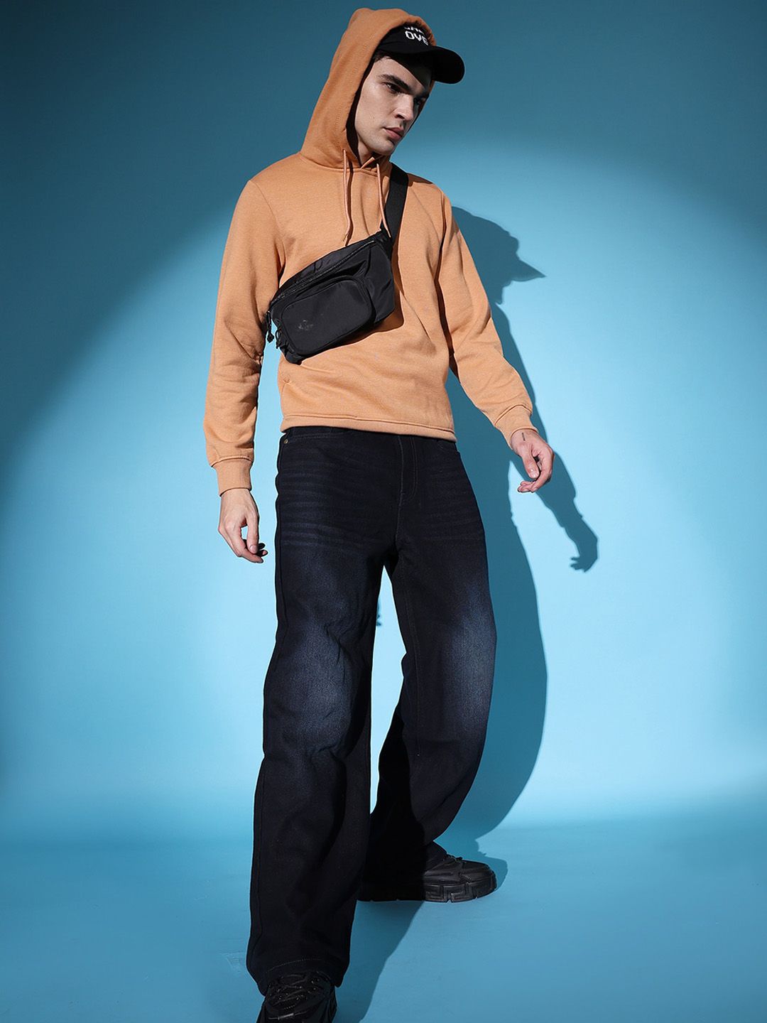 The Indian Garage Co Men Mid-Rise Loose Baggy Fit Stretchable Jeans