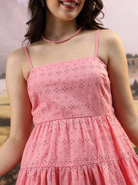 Tokyo Talkies Self Designed Sleeveless Cotton Mini Dress