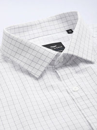 Park Avenue Slim Fit Grid Tattersall Checks Opaque Checked Formal Shirt
