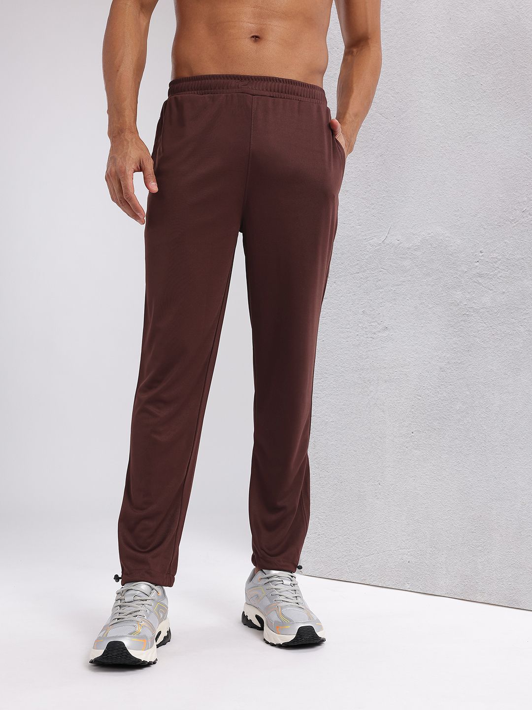 HRX by Hrithik Roshan Men Mid-Rise Rapid-Dry Training Track Pants with Toggle