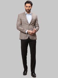 Park Avenue Men Checked Single Breasted Super Slim-Fit Blazers