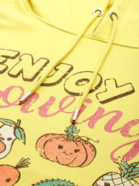 DressBerry Printed Hooded Drop-Shoulder Sleeves Sweatshirt