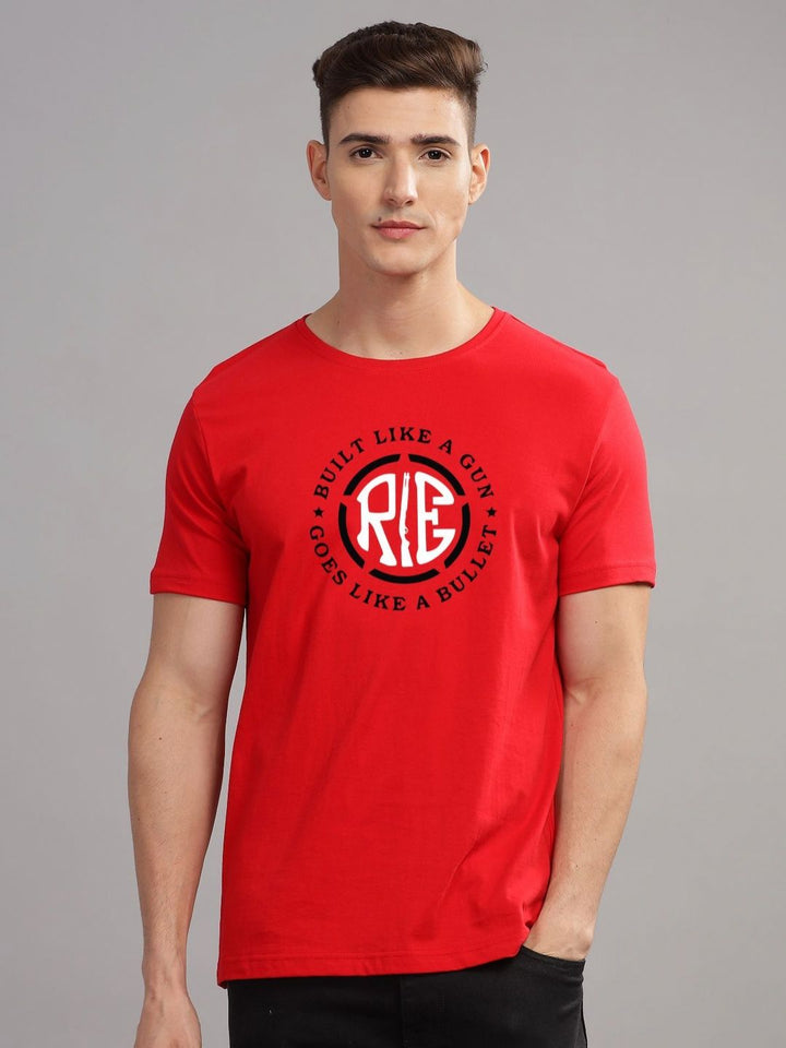 ADRO Men Typography Printed Applique T-shirt