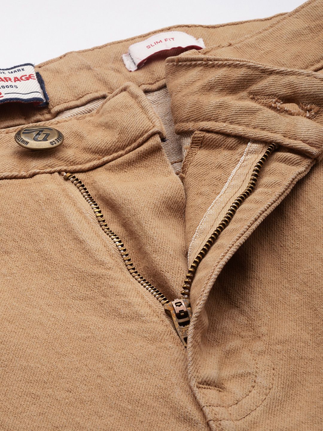 The Indian Garage Co Men Slim Fit Solid Jeans