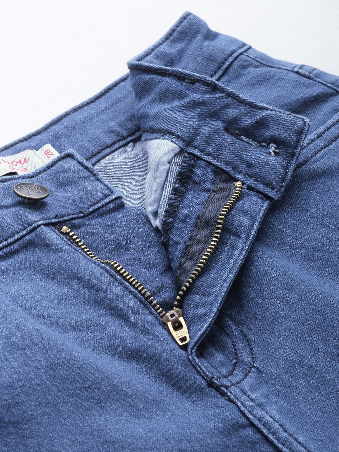 all about you Women Straight Fit High-Rise Light Fade Stretchable Jeans