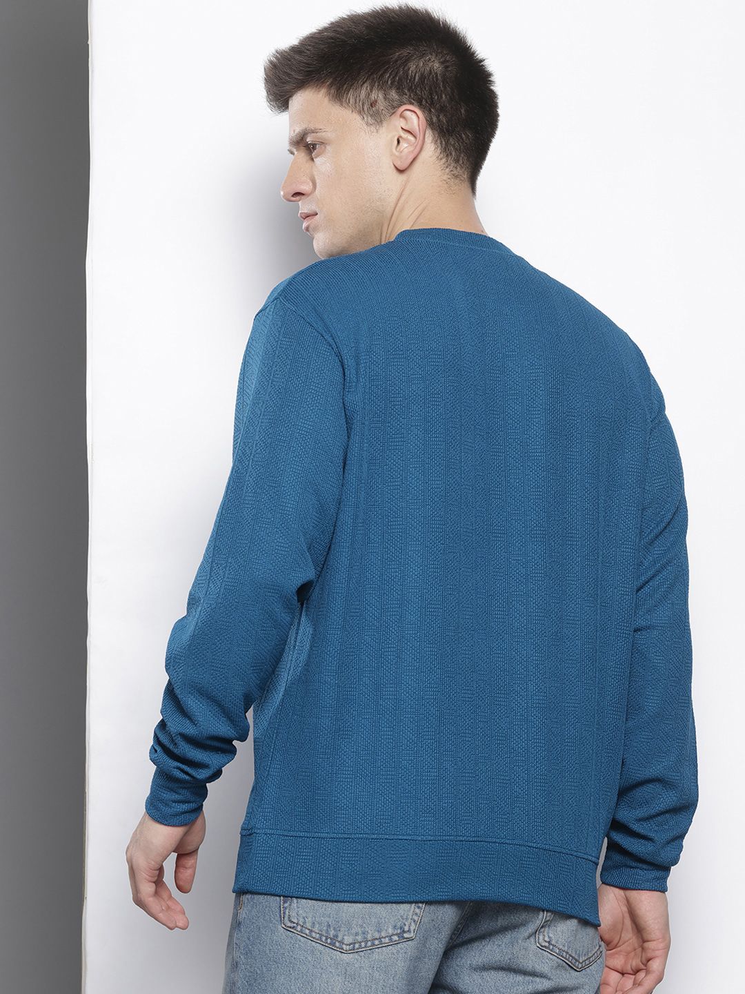 The Indian Garage Co Relaxed Fit Textured Sweatshirt