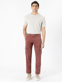 RARE RABBIT Men Inbuil Mid-Rise Slim Fit Cotton Cargo Trouser