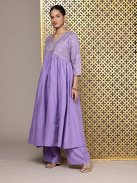 House of Pataudi Embroidered Empire Thread Work Jashn Kurta & Palazzos with Dupatta