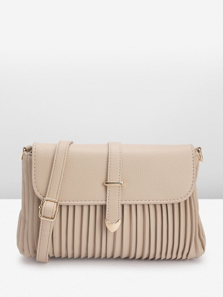 DressBerry Structured Pleated Sling Bag