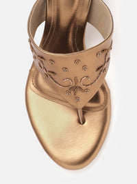 House of Pataudi Woven Design Handcrafted Ethnic Block Heels