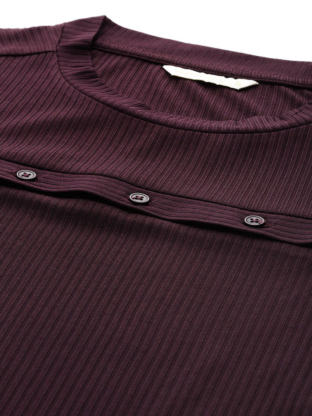 DressBerry Self-Striped Full Sleeves Top