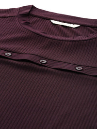 DressBerry Self-Striped Full Sleeves Top
