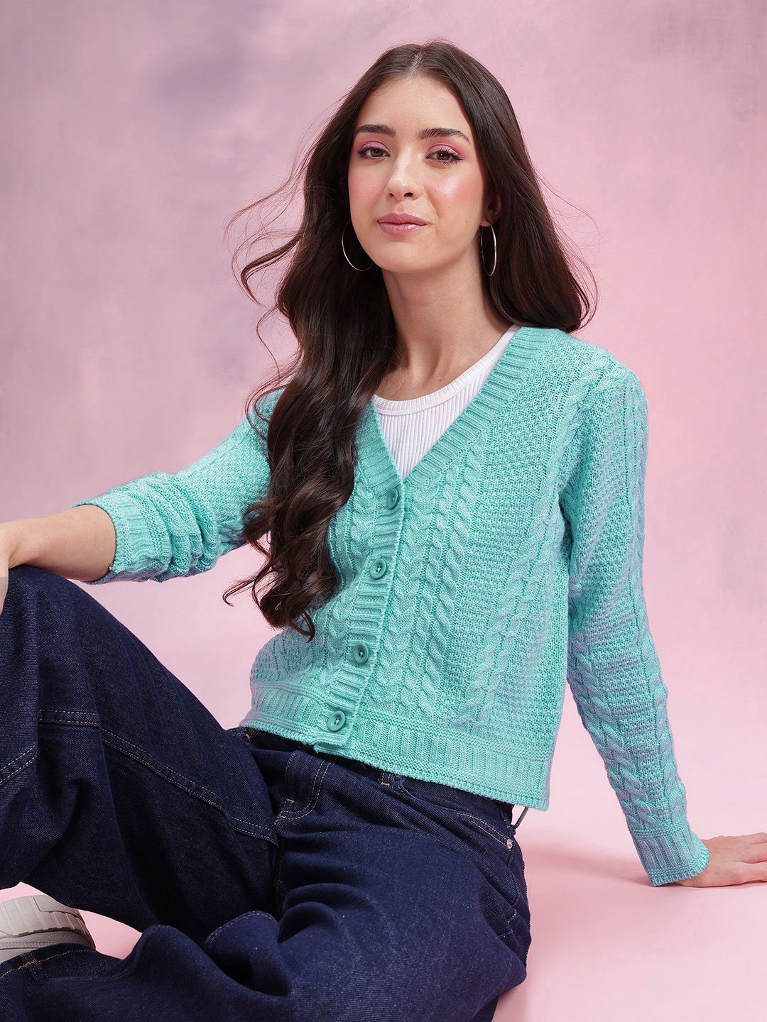 DressBerry Cable Knit Cardigan