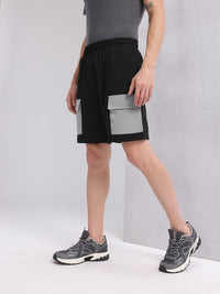 HRX by Hrithik Roshan Men Colourblocked Mid-Rise Cargo-Style Lifestyle Shorts