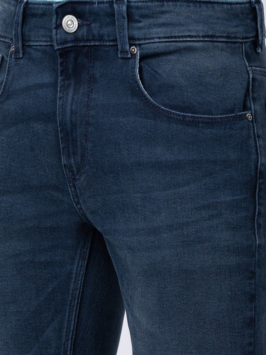 SPYKAR Men Blue & Grey Slim Fit Low-Rise Light Fade Stretchable Jeans