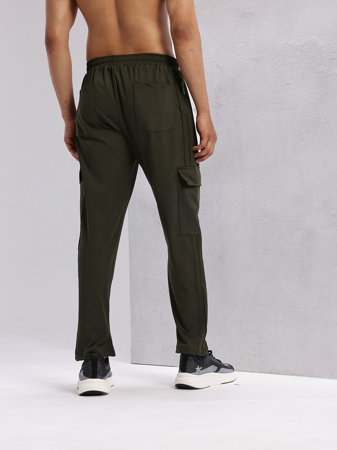 HRX by Hrithik Roshan Men Pleated Rapid-Dry Cargo Training Track Pants