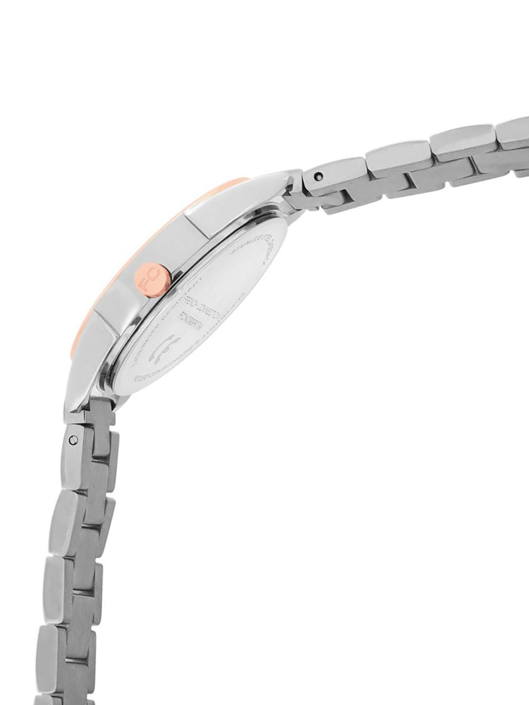French Connection Women Embellished Dial & Stainless Steel Bracelet Style Straps Analogue Watch FCN099RTM