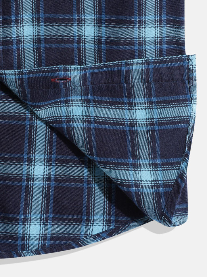 Monte Carlo Boys Tartan Checked Casual Smart Fit Shirt