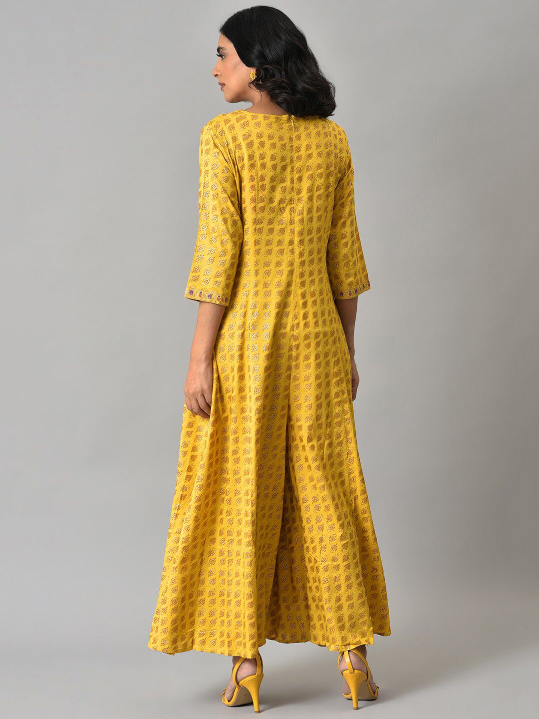W Floral Print Rayon Jumpsuit