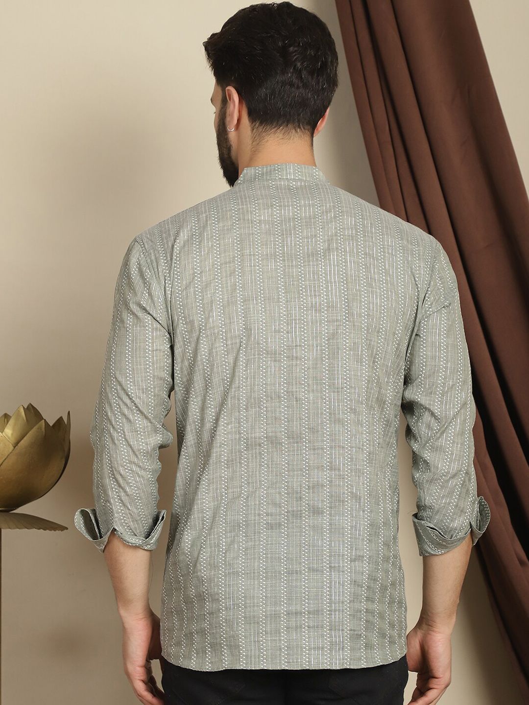 Anouk Woven Design Thread Work Cotton Kurta