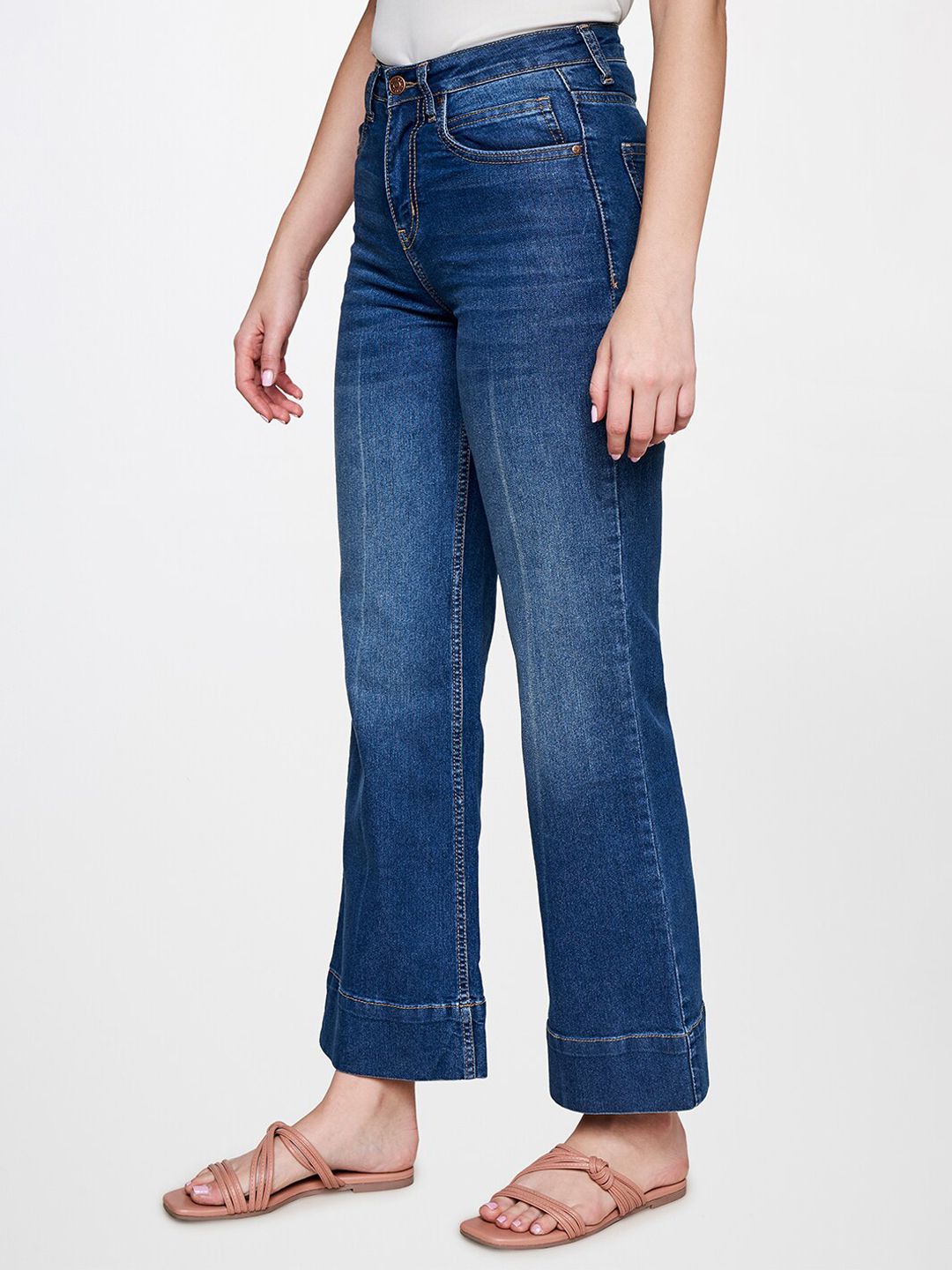 AND Women High-Rise Light Fade Bootcut Jeans