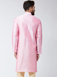 SOJANYA Men Pink Solid Kurta Lurus