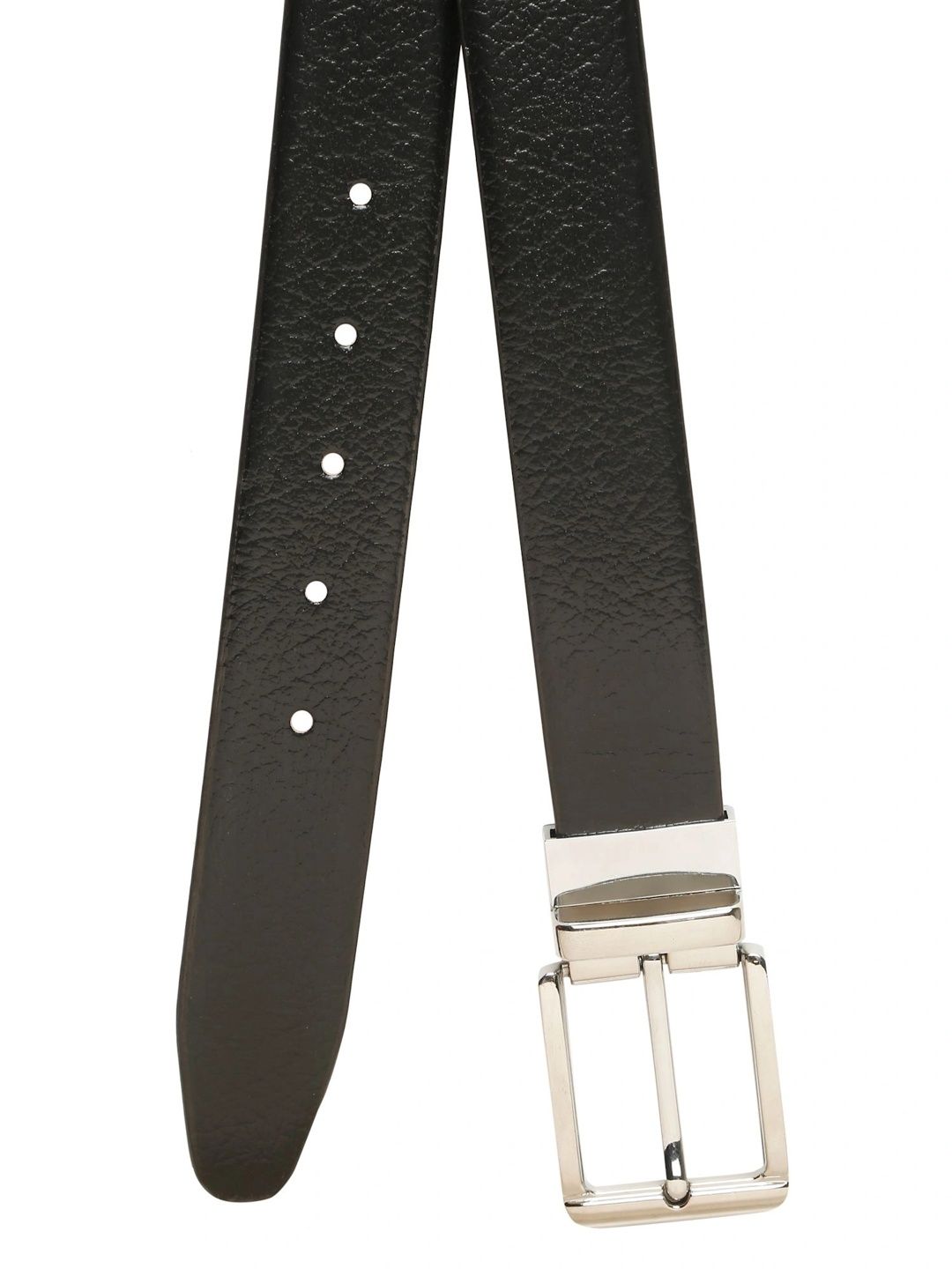 Teakwood Leathers Men Textured Leather Reversible Formal Belt