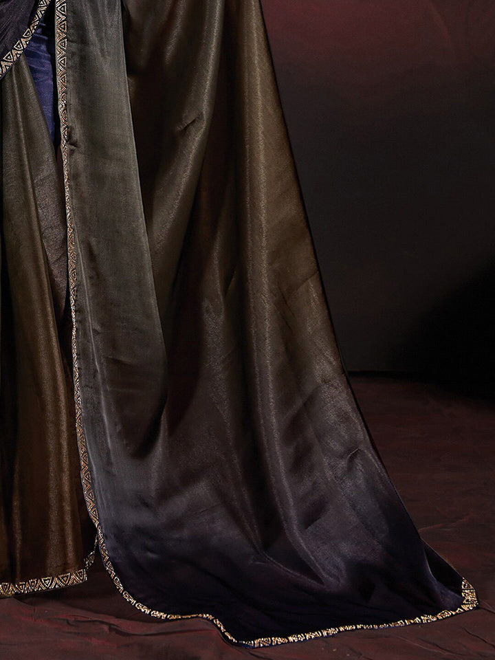 Saree mall Omber Beads & Stones Organza Sarees