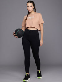 HRX by Hrithik Roshan IRONTRIBE Printed Drop-Shoulder Boxy Training Crop T-shirt