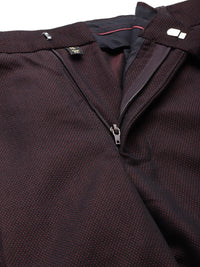 Park Avenue Self Design Super Slim Fit Single-Breasted 3-Piece Party Suit