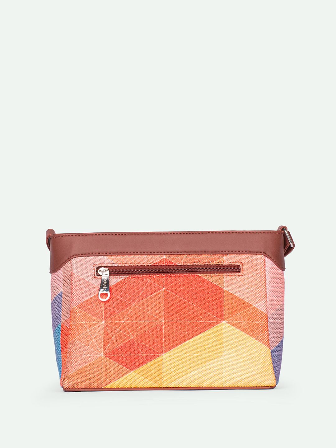 Zouk Geooptics Harmony Geometric Printed Structured Sling Bag