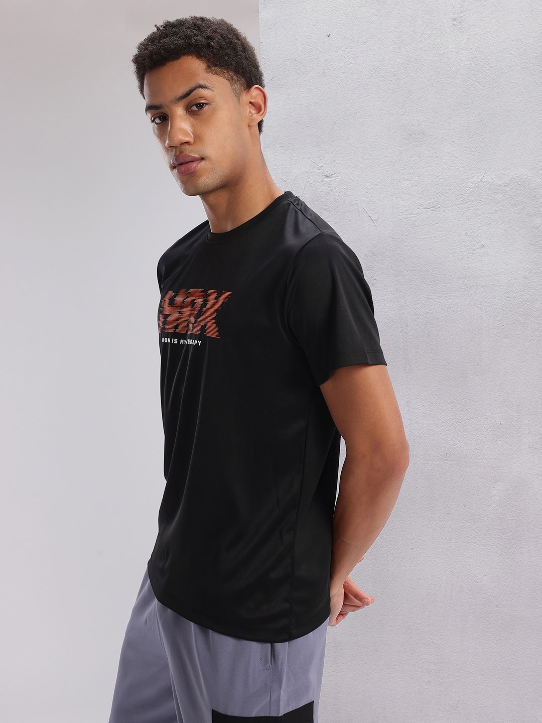 HRX by Hrithik Roshan Twin Collection Rapid-Dry Printed Training T-shirt