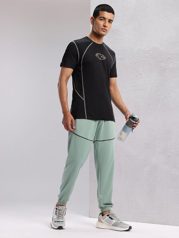 HRX by Hrithik Roshan Men Contrast Piping Rapid-Dry Running Joggers