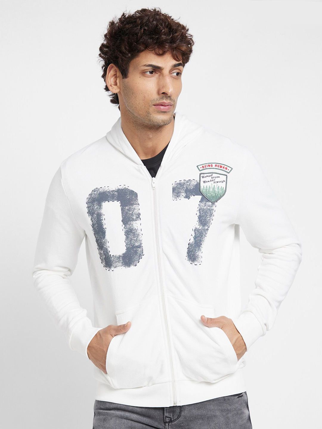 Being Human Graphic Printed Hooded Long Sleeves Sweatshirt